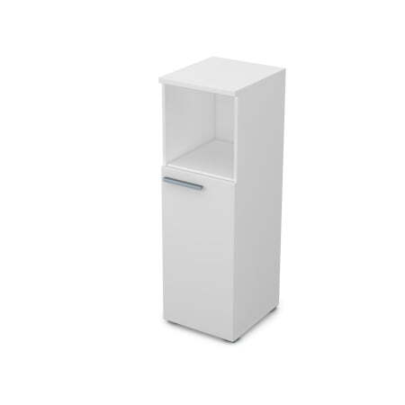 9П.017.2 Пенал средний с нишей (400x450x1245) (Белый премиум)