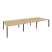 Рабочая станция на П-образном м/к Onix O.MP-D.RS-6.3.8 4140x1635x750 (Тиквуд Темный/Белый Металл)