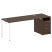 Рабочая станция с опорной тумбой Metal System Style БП.РС-СТП-1.4 2012x720x750 (Дуб Наварра/Серый металл)