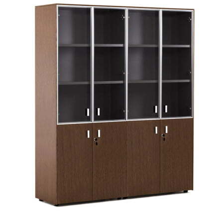 EXE Шкаф комбинированный (Орех/Хром)