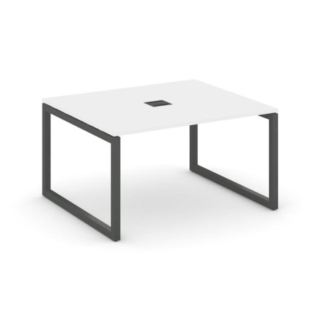 Стол переговорный SN-5O.SPRG-033 (1380х1180х750) (Белый/Металл Антрацит)