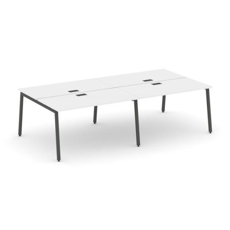 Рабочая станция 2-х сторонняя SN-4A.DRS-032 (2360х1232х750) (Белый/Металл Антрацит)