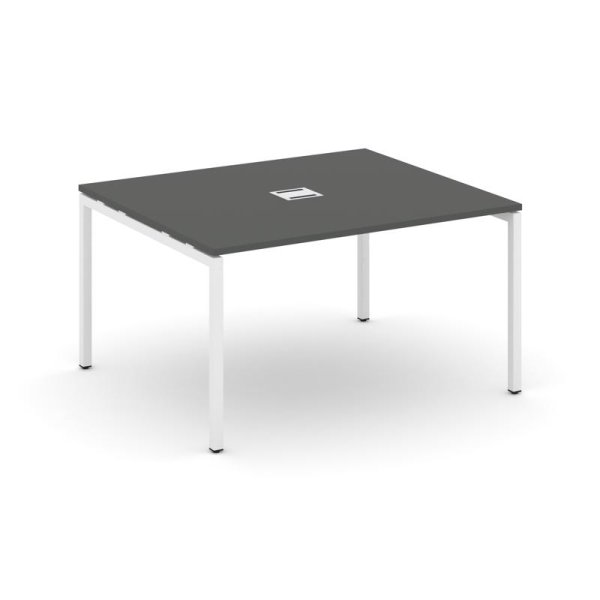 Стол переговорный SN-4P.SPRG-033 (1380х1180х750) (Антрацит/Металл Белый)