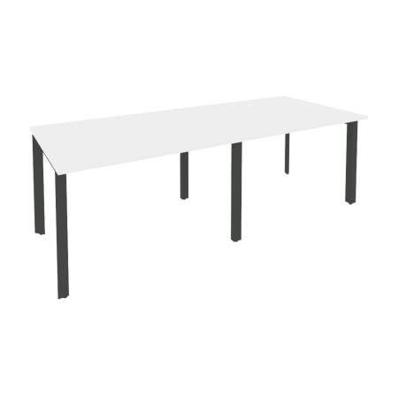 Стол переговорный Onix O.MP-PRG-2.2 2360x980x750 (Белый Бриллиант/Черный металл)