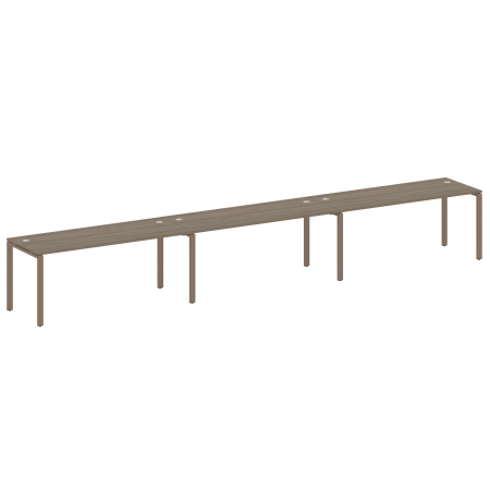 Рабочая станция на 3 раб. места Metal System Style БП.СМ-3.5 5400x720x750 (Вяз/Мокко металл)