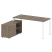 Рабочая станция с опорной тумбой левая Metal System Style БП.РС-СТС-2.4 Л 1700x1520x750 (Дуб Наварра/Серый металл)