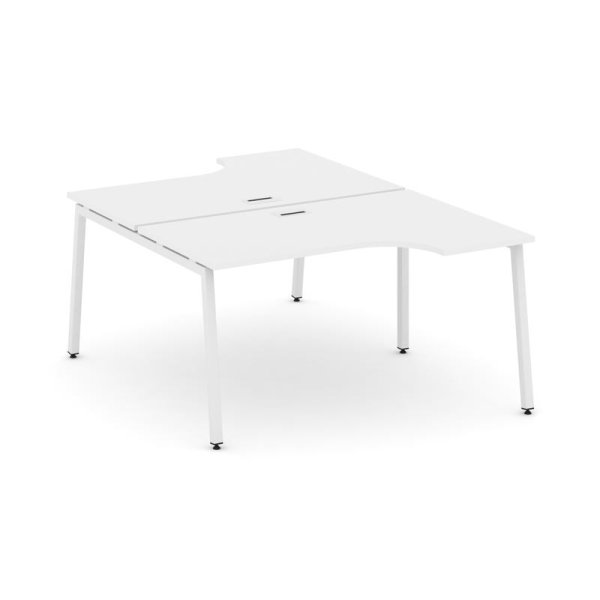 Рабочая станция эргономичная SN-4A.DRPA-011 (1380х1432/1992х750) (Белый/Металл Белый)