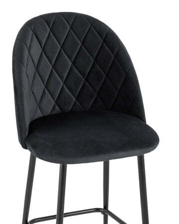 Стул полубарный Марсель велюр черный (Стул полубарный Марсель черный)