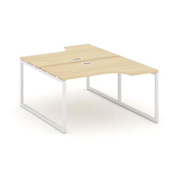 Рабочая станция эргономичная SN-4O.DRPA-001 (1380х1232/1992х750) (Акация Лорка/Металл Белый)