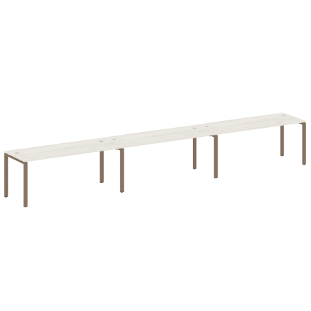 Рабочая станция на 3 раб. места Metal System Style БП.СМ-3.5 5400x720x750 (Дуб Наварра/Мокко металл)