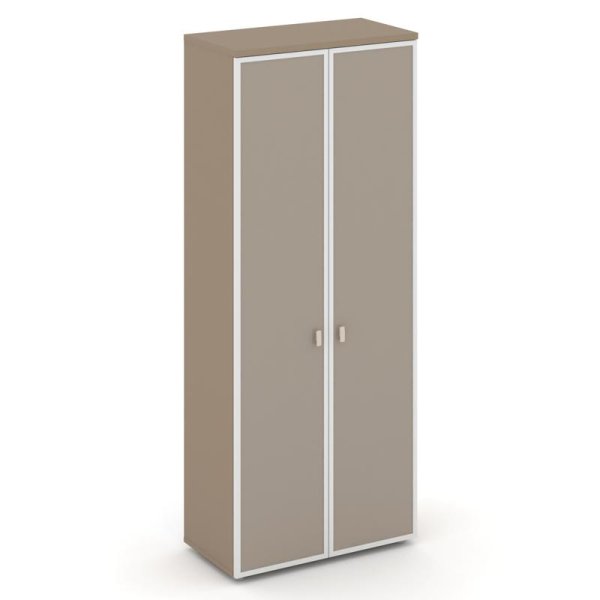 Шкаф высокий широкий ES.ST-1.10R I (800х420х1977) (Латте/Лакобель umbra)