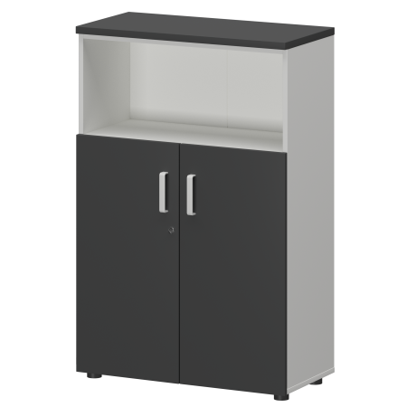 Шкаф Смарт СМШ-38Д2 Тип2 792x380x1214 (Белый/Графит)