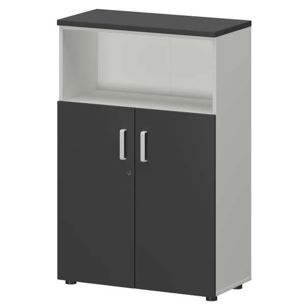 Шкаф Смарт СМШ-38Д2 Тип2 792x380x1214 (Белый/Графит)