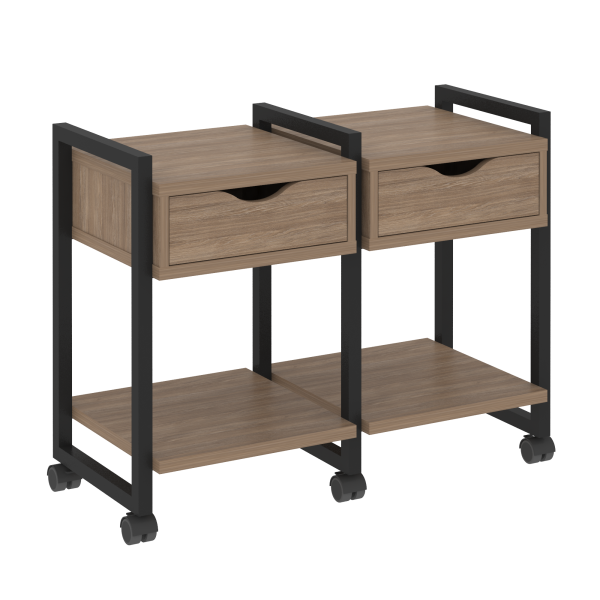 Тумба на колесных опорах наборная VR.L-TN-1.K 970x460x767 (Дуб Аризона/Черный металл)