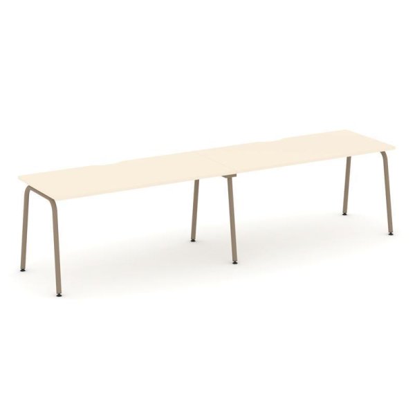 Рабочая станция 2 места ES.RS-2.4-VK (3160х730х750) (Сатин/Металл Латте)