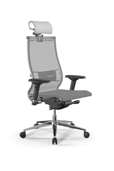 Кресло для руководителя Метта Samurai L2-5D - TS /Kc00/Nc00/D04P/H2cL-3D(M26.B32.G25.W03) (Белый)