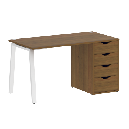 Стол письменный VR.SP-3-138.4.A 1380x720x750 (Орех Гварнери/Белый Металл)