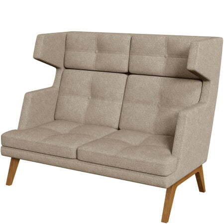 Диван офисный 2-х местный высокий Беверли (Диван 2-местный высокий dream_2)