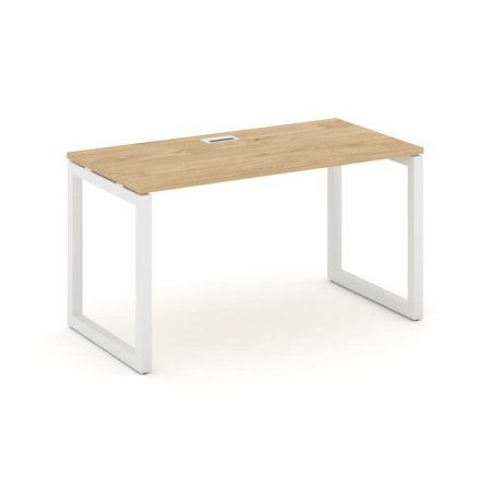 Стол письменный SN-5O.SP-013 (1380х700х750) (Тиквуд Светлый/Металл Белый)