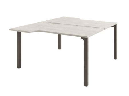 Стол-тандем на металлокаркасе Solution D-61 1400x1792x750 (Акация Морава/ТрюфельКоричневый)