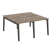 Рабочая станция на деревянных опорах Onix Wood OW.D.RS-4.0.8 1560x1635x750 (Тиквуд Светлый/Дуб Темный)