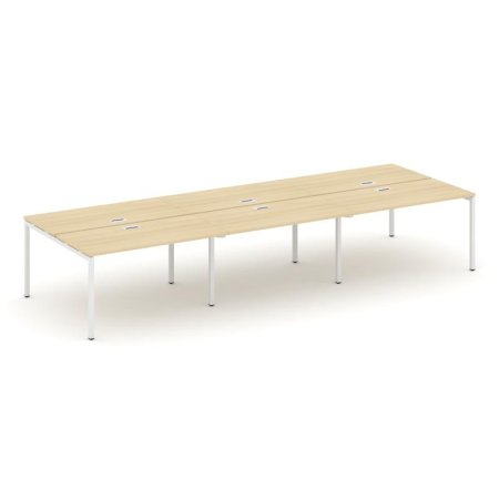 Рабочая станция 2-х сторонняя SN-4P.DRS-083 (4140х1632х750) (Акация Лорка/Металл Белый)