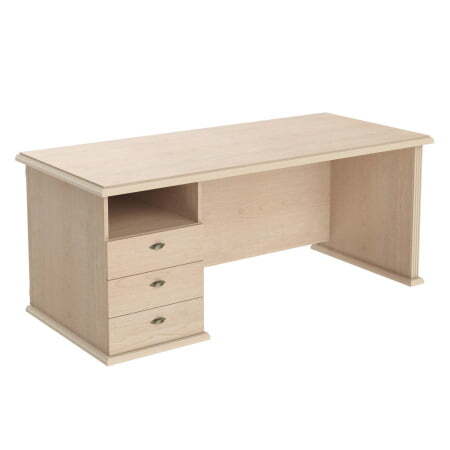 Стол руководителя однотумбовый (левый Raut RDT 188L 1800x800x750 (Бук тиара)