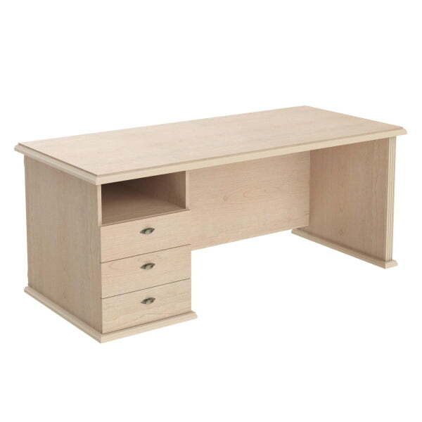 Стол руководителя однотумбовый (левый Raut RDT 188L 1800x800x750 (Бук тиара)