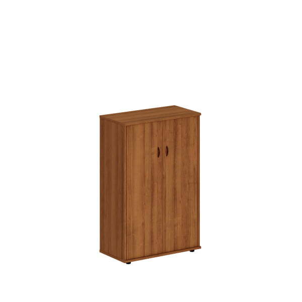 Шкаф закрытый средний Престиж Исп.14 890x460x1360 (Темный орех)