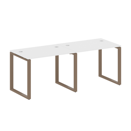 Рабочая станция Metal System Style БО.СМ-2.1 2000x720x750 (Белый/Мокко металл)