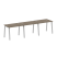 Рабочая станция на 3 рабочих места на А-образном м/к Metal System Style БА.СМ-3.1 3000x720x750 (Дуб наварра/Серый металл)