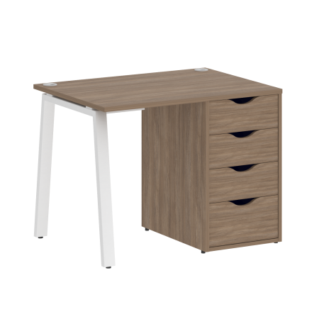 Стол письменный VR.SP-3-98.4.A 980x720x750 (Дуб Аризона/Белый Металл)