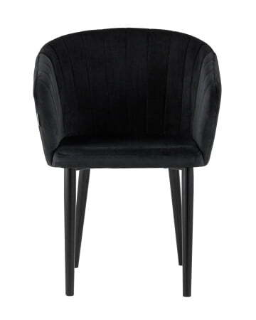 Стул с подлокотниками Нейтон велюр черный (Стул Нейтон черный)