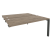 Стол-приставка двойной на П-образном м/к к опорным элем. Onix O.MP-D.SPR-4.8 1580x1635x750 (Тиквуд Темный/Белый Металл)