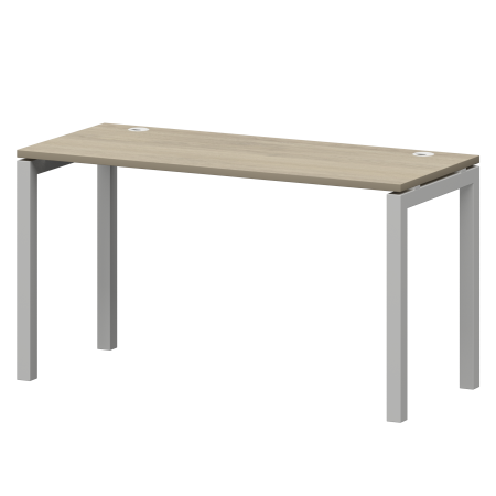 Стол на металлокаркасе Смарт СМС25-П-14К.60.Пр50 1400x600x750 (Кронберг/Белый)