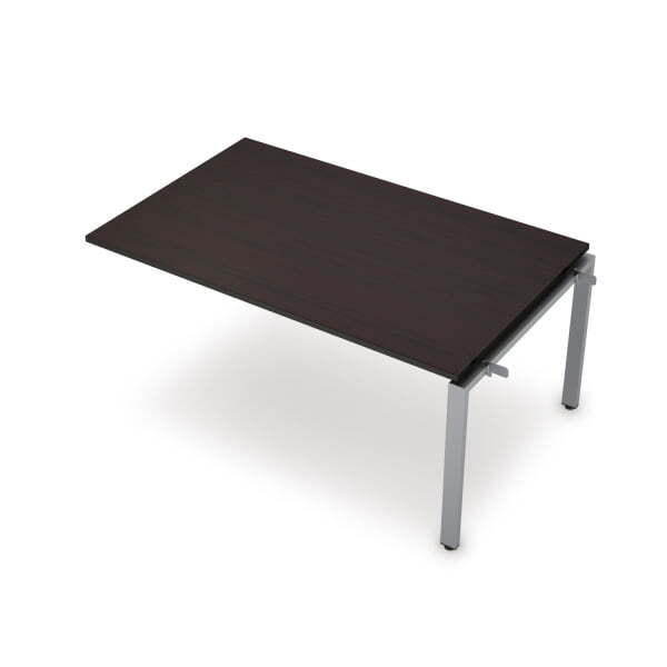 6МПС.602 Бенч-система для переговорных столов, средний модуль (1200x1000x750) (Венге/Алюминий матовый)