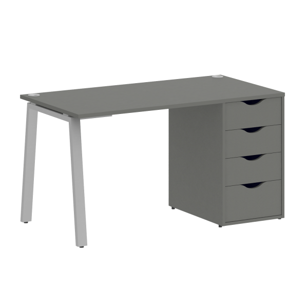 Стол письменный VR.SP-3-138.4.A 1380x720x750 (Металлик/Серый Металл)