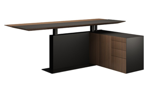 Стол письменный с регулируемой высотой JAGUAR 200 (2000х1550х765-1265) (Шпон Горного ореха TA37YA)