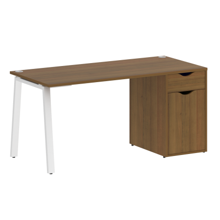 Стол письменный VR.SP-3-158.1.A 1580x720x750 (Орех Гварнери/Белый Металл)