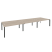 Рабочая станция на П-образном м/к Onix O.MP-D.RS-6.4.7 4740x1475x750 (Тиквуд Темный/Белый Металл)