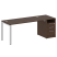 Рабочая станция с опорной тумбой Metal System Style БП.РС-СТП-1.4 2012x720x750 (Дуб Наварра/Серый металл)