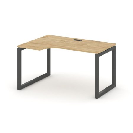 Стол рабочий эргономичный SN-5O.SPA-012(L) (1580х700/980х750) (Тиквуд Светлый/Металл Антрацит)