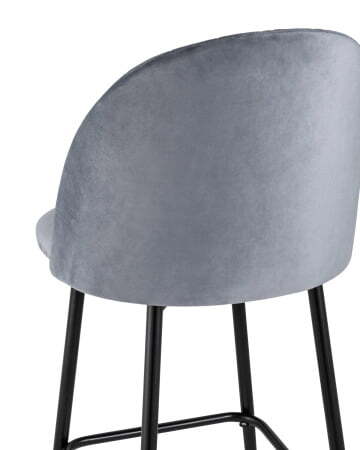 Стул барный Марсель велюр серый (Стул барный Марсель серый)