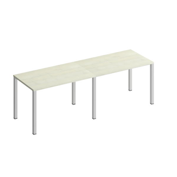 Рабочая станция на металлокаркасе КФ (2х120) Комфорт КФ К.1131-2 2400x750x750 (Дуб шамони светлыйСерый)