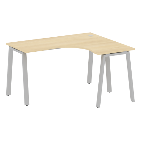 Стол криволинейный правый Metal System Style БА.СА-3 Пр 1400x1200x750 (Акация/Серый металл)