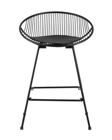 Стул полубарный UFO черный с черной подушкой (Стул полубарный Ufo черный)