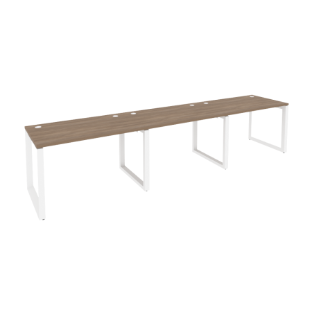 Рабочая станция на О-образном м/к Onix O.MO-RS-3.2.7 3540x720x750 (Дуб Аризона/Белый Металл)