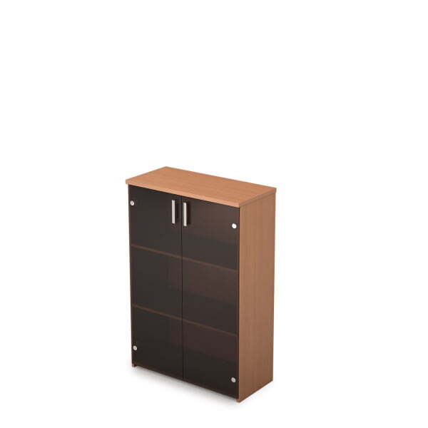 2Ш.017.3 Шкаф для документов средий со стеклом 790x370x1190 (Бук)