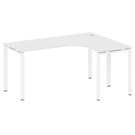 Стол криволинейный правый Metal System Style БП.СА-4 Пр 1600x1200x750 (Белый/Белый металл)
