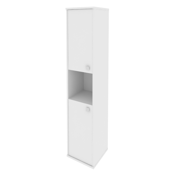 Шкаф высокий узкий, левый Style Л.СУ-1.5Л 412x410x1980 (Белый)